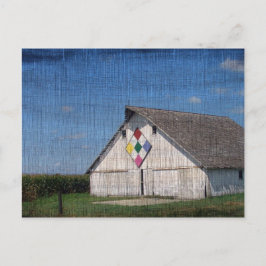 Eine Scheune mit einer Steppe Postkarte