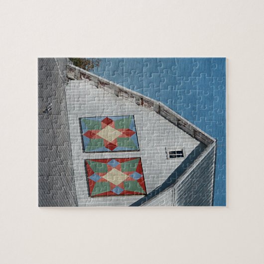 Eine Scheune mit zwei Quilten Puzzle (Horizontal)