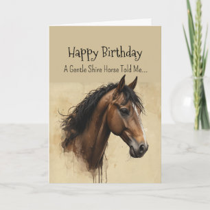 Eine schicke Pferdepersönlichkeit zum Geburtstag Karte