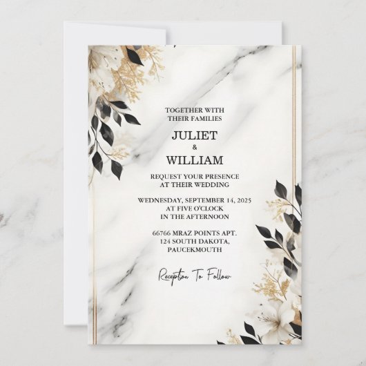 Eine schiere Naturarbeit, gestapelt mit Steinmarmo Einladung (Vorderseite)