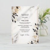 Eine schiere Naturarbeit, gestapelt mit Steinmarmo Einladung (Stehend Vorderseite)