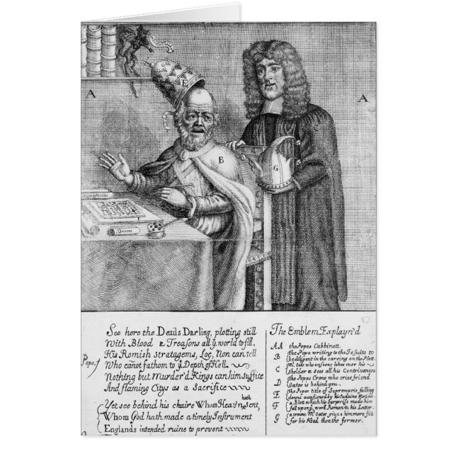 Eine Schilderung von Titus Oates (Vorne)