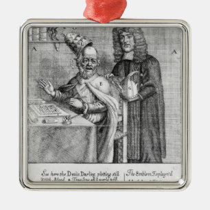 Eine Schilderung von Titus Oates Silbernes Ornament