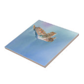 Eine Schildkröte-Flug-Meeresschildkröte Fliese (Seite)