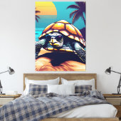 Eine Schildkröte mit Sonnenbrille Leinwanddruck (Insitu (Schlafzimmer))