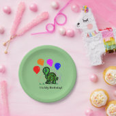 Eine Schildkröte und Balloons Pappteller (Party)