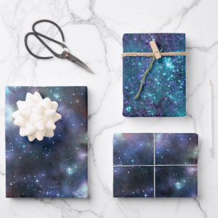 Eine schimmernde Galaxie-Serie Design 3  Geschenkpapier Set