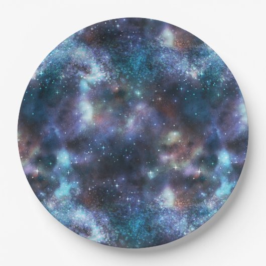 Eine schimmernde Galaxie-Serie Design 3 Pappteller (Vorderseite)