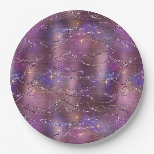 Eine schimmernde Galaxie-Serie Design 5 Pappteller (Vorderseite)