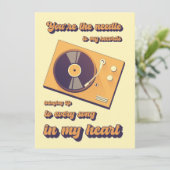 Eine schlanke Turntable, die eine Schallplatte spi Karte (Stehend Vorderseite)