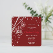 Eine schlichte elegante Weihnachts-Party Einladung (Stehend Vorderseite)