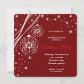 Eine schlichte elegante Weihnachts-Party Einladung (Vorderseite)