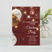 Eine schlichte, elegante Weihnachtsfeier Einladung (Stehend Vorderseite)