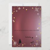 Eine schlichte, elegante Weihnachtsfeier Einladung (Rückseite)