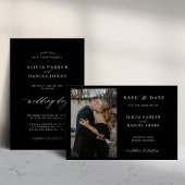 Eine schlichte, minimalistische Foto-Hochzeit rett Save The Date