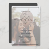 Eine schlichte und elegante Hochzeit mit minimalis Einladung (Vorne/Hinten)