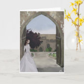 Eine Schlosshochzeits-Grußkarte Karte (Gelbe Blume)