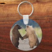 Eine Schlüsselkette von zwei Bären mit Händen Schlüsselanhänger (Vorderseite)