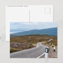Eine schmale Single-Straße - Schottland Postkarte