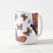 Eine Schmetterlingsfliege-Tasse Kaffeetasse (VorderseiteRechts)