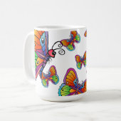 Eine Schmetterlingsfliege-Tasse Kaffeetasse (Vorderseite Links)