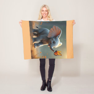 Eine Schmetterlingsjagd Fleecedecke