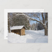 Eine schneebedeckte Szene am Kleinen Lyford Pond d Postkarte (Vorne/Hinten)