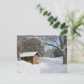 Eine schneebedeckte Szene am Kleinen Lyford Pond d Postkarte (Stehend Vorderseite)