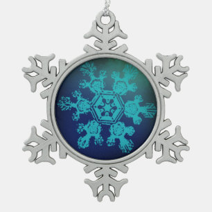 Eine Schneeflocke 1 Schneeflocken Zinn-Ornament