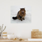 Eine Schneeflocke fangen Poster (Küche)