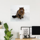 Eine Schneeflocke fangen Poster (Heimbüro)