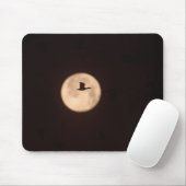 Eine Schneegose gegen Vollmond | Neu Mexiko Mousepad (Mit Mouse)