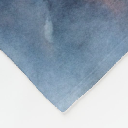 Eine schneesichere Winterlandschaft Fleecedecke (Ecke)