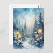 Eine schneesichere Winterlandschaft Postkarte (Vorne/Hinten)