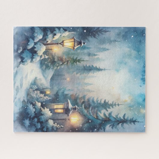 Eine schneesichere Winterlandschaft Puzzle (Horizontal)