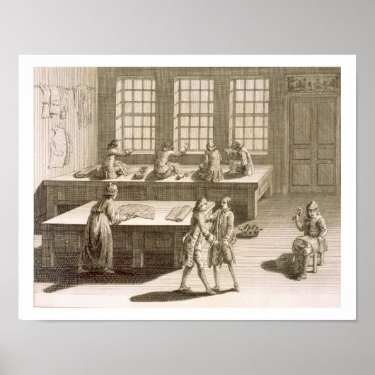 Eine Schneiderwerkstatt aus der "Encyclopedie des Poster (Vorne)