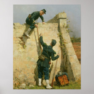 Eine Schnellumgehung (Öl auf der Tafel) Poster