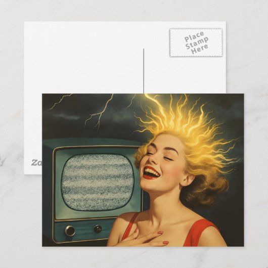 Eine schockierende Frau Postkarte (Vorne/Hinten)
