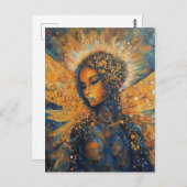 Eine schöne Angel-Frau Postkarte (Vorne/Hinten)