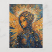 Eine schöne Angel-Frau Postkarte (Vorderseite)