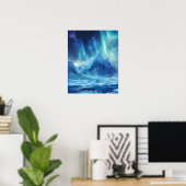 Eine schöne Aurora Borealis  Poster (Heimbüro)