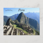 Eine schöne Aussicht auf Machu Picchu Peru Postkarte (Vorderseite)