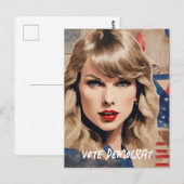 Eine schöne blonde weibliche Wahlkampfteam Postkarte (Vorne/Hinten)