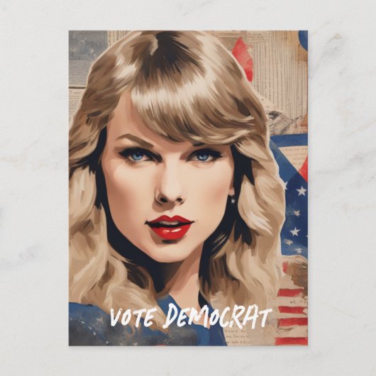 Eine schöne blonde weibliche Wahlkampfteam Postkarte (Vorderseite)