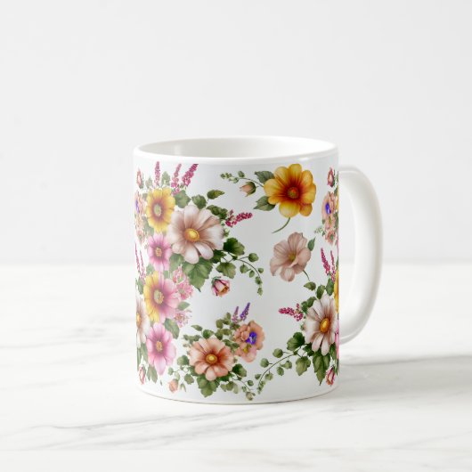 eine schöne Blume Design-Tasse Kaffeetasse (VorderseiteRechts)