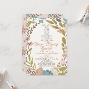 Eine schöne Blumen-Girl-Babydusche Einladung