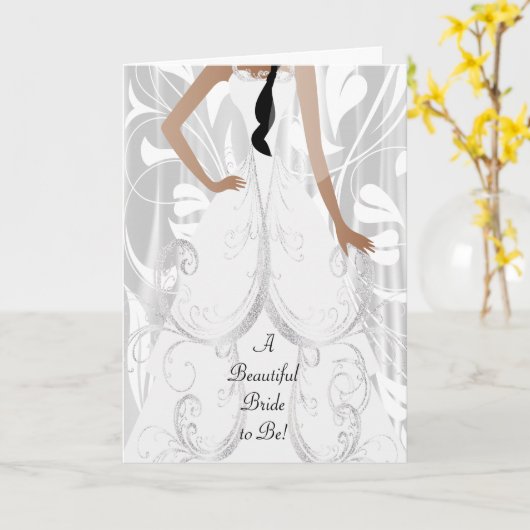 Eine schöne Braut zu sein - Glückwunsch Karte (Gelbe Blume)