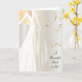 Eine schöne Braut zu sein Glückwunschkarte. Karte (Gelbe Blume)