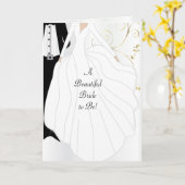 Eine schöne Braut zu sein Glückwunschkarte. Karte (Gelbe Blume)