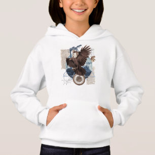 Eine schöne Collage mit Adler Hoodie